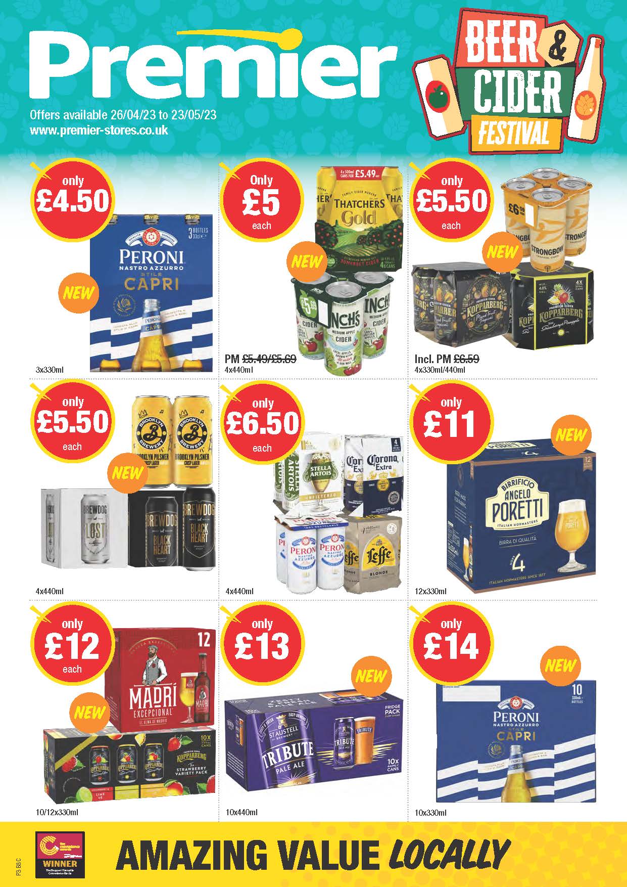 Beer & Cider Festival 2023 Premierstores.co.uk